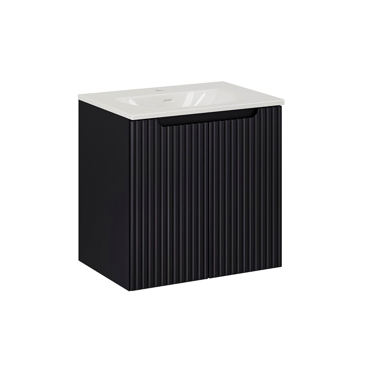 WASCHTISCH 60cm Riva Schwarz - Schwarz, Holzwerkstoff (60/57/40cm) - Petits-meubles