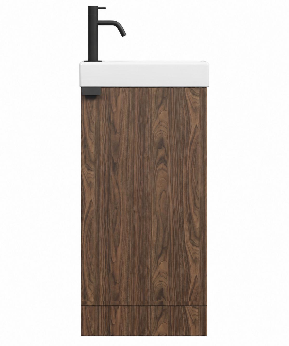 GÄSTE-WC-MÖBELSET Orion 2 Teile Walnuss Braun - 40 x 22 x 88 cm - Walnussfarben/Braun, Holz (40/88/22cm) - Badplaats