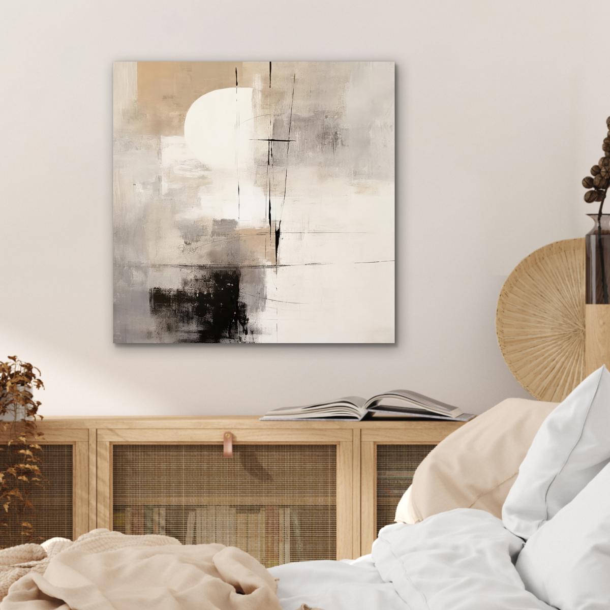 METALLBILD Abstrakt - Kunst - Grau 50x50 cm - Hellgrau, Metall (50/50cm) - MuchoWow