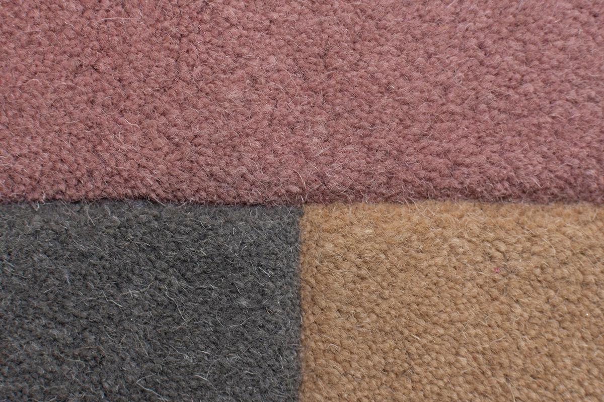 WOLLTEPPICH HALLEIN, geometrisch, Grau-Rosa, 150 x 240 cm - Rosa/Grau, Textil (240/150cm) - KADIMA DESIGN