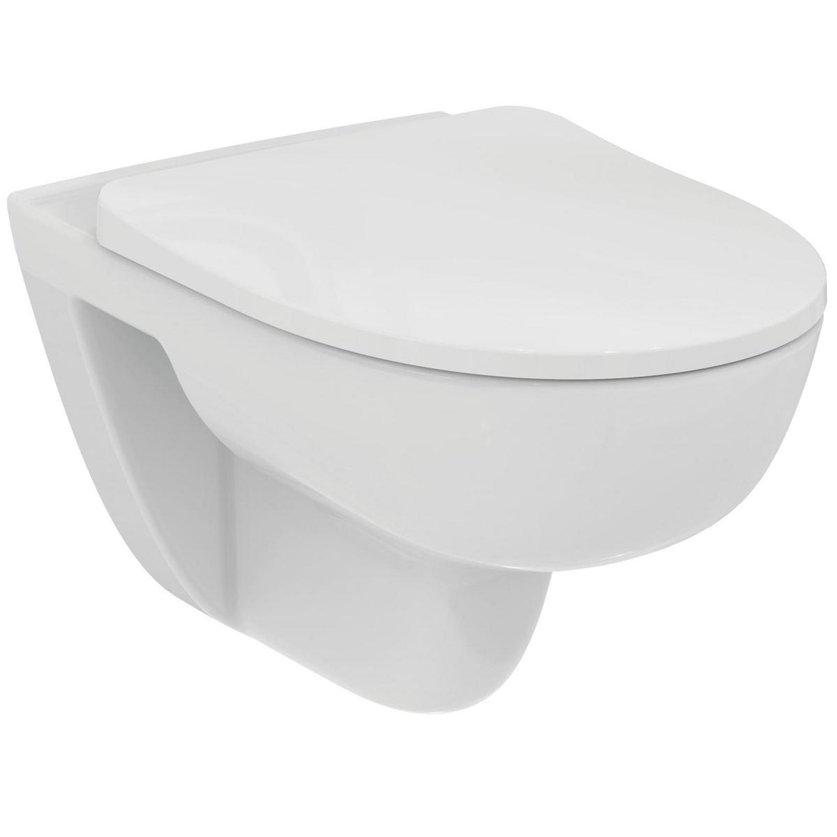 WC-SET MIT ABSENKAUTOMATIK i.life A weiß 54,5 x 36,5 x 37 cm - Weiß, Keramik (36.5/37/54.5cm) - Ideal Standard