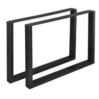 TISCHGESTELL-SET 2 TLG. Makers - Schwarz, Metall (100/72/8cm) - [en.casa]