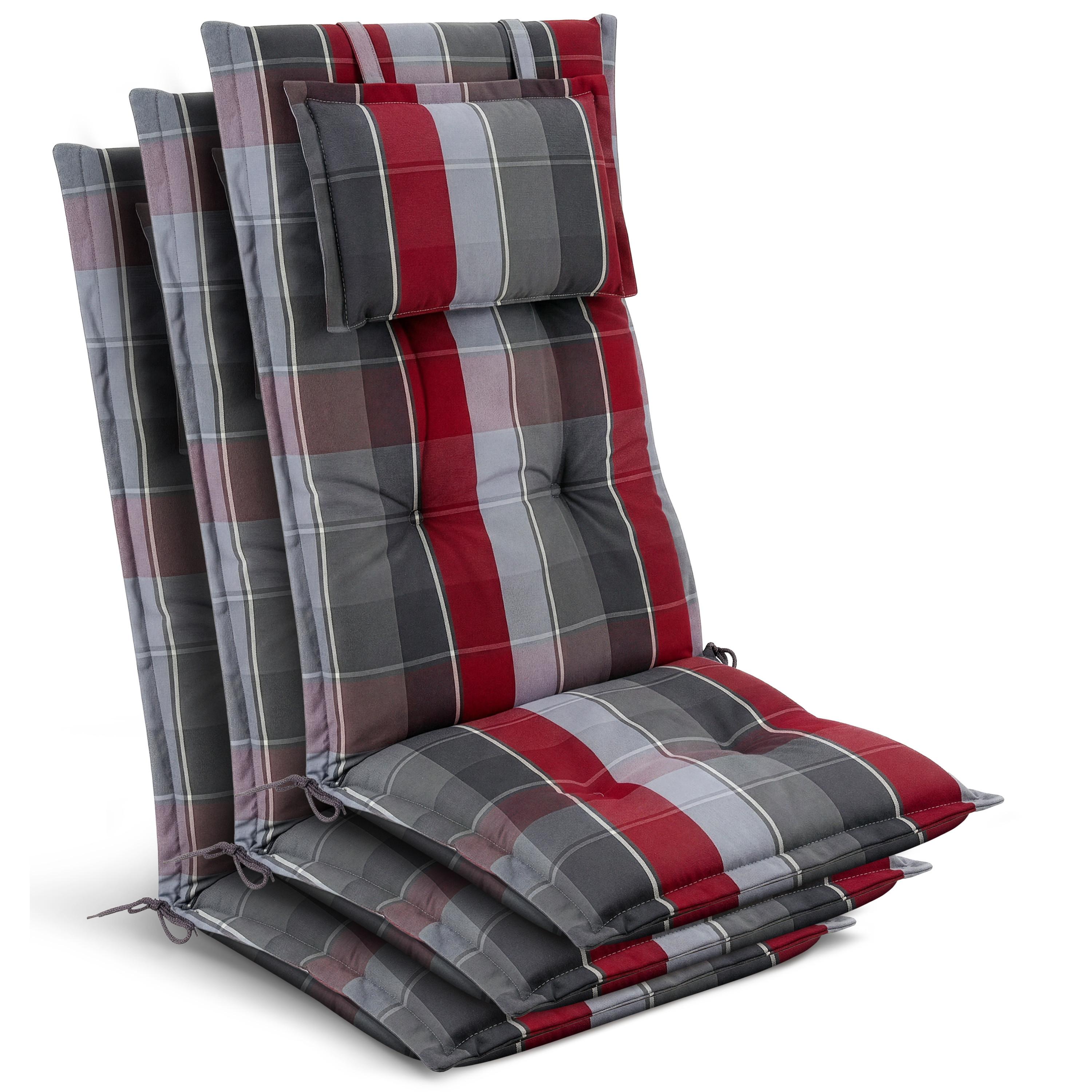 HOCHLEHNER Highlux HL 120x52x7cm Grau-Rot-Hellblau-Kariert (3tlg) - Hellblau, Textil (52/120cm) - Beautissu 