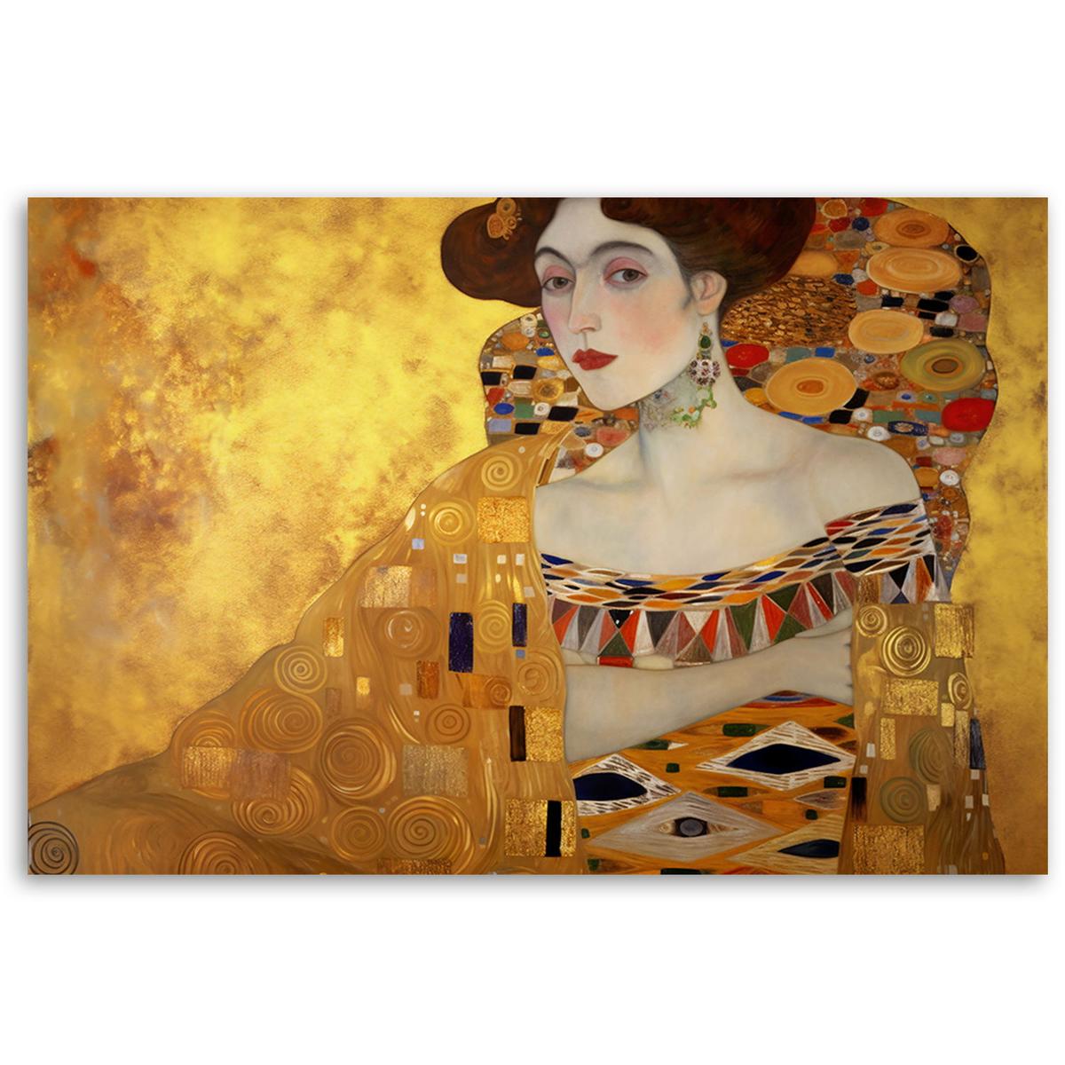 KUNSTDRUCK Gold 100/70 cm - Goldfarben, Textil (100/70cm) - KUNSTLOFT