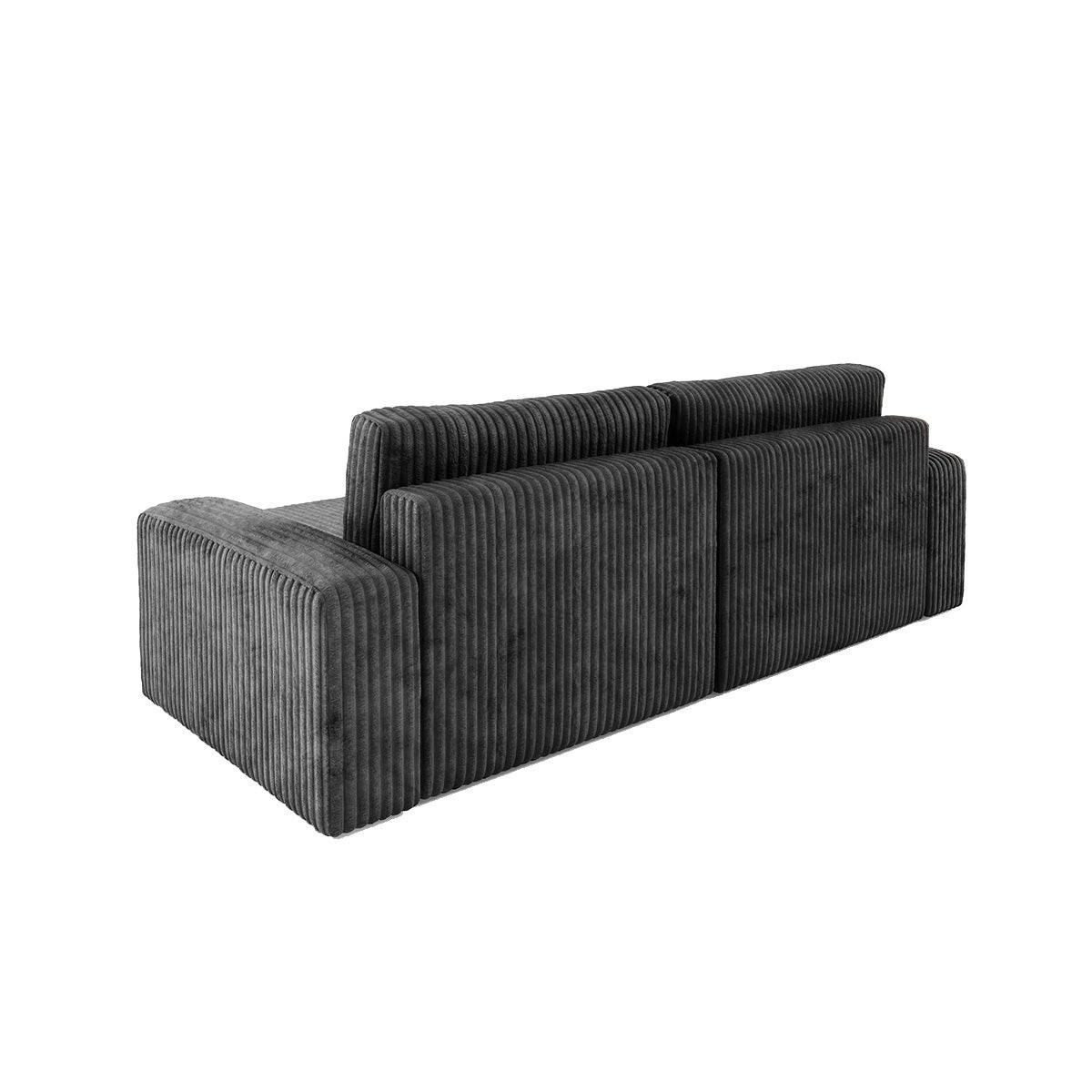 ECKSOFA Angela 3 Sitzplätze Schwarz - Schwarz, Holz (252/149cm) - Petits-meubles