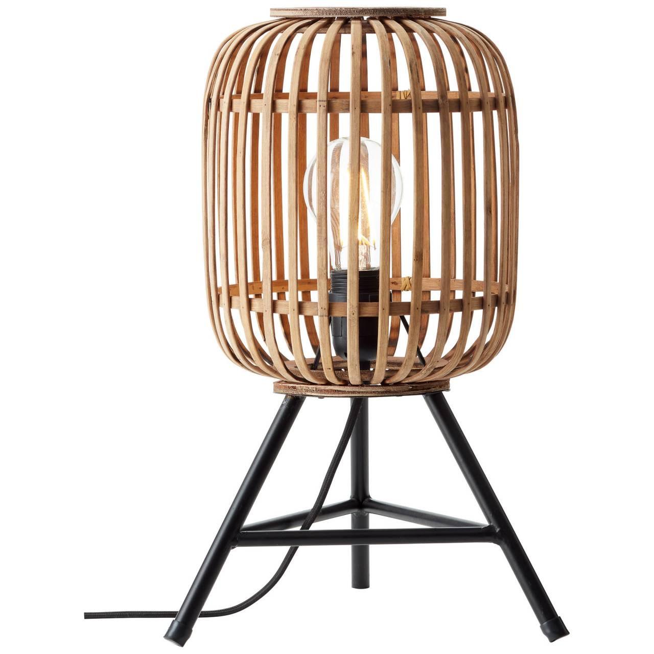 TISCHLEUCHTE Woodrow 93775/20 - Hellbraun, Metall (26/26/41cm) - Brilliant