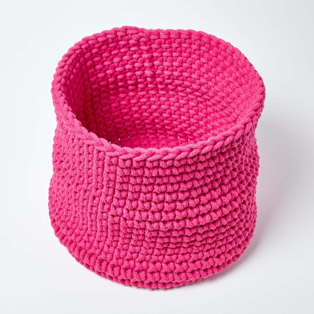 AUFBEWAHRUNGSKORB Baumwolle 42/37 cm - Pink, Textil (42/42/37cm) - Homescapes
