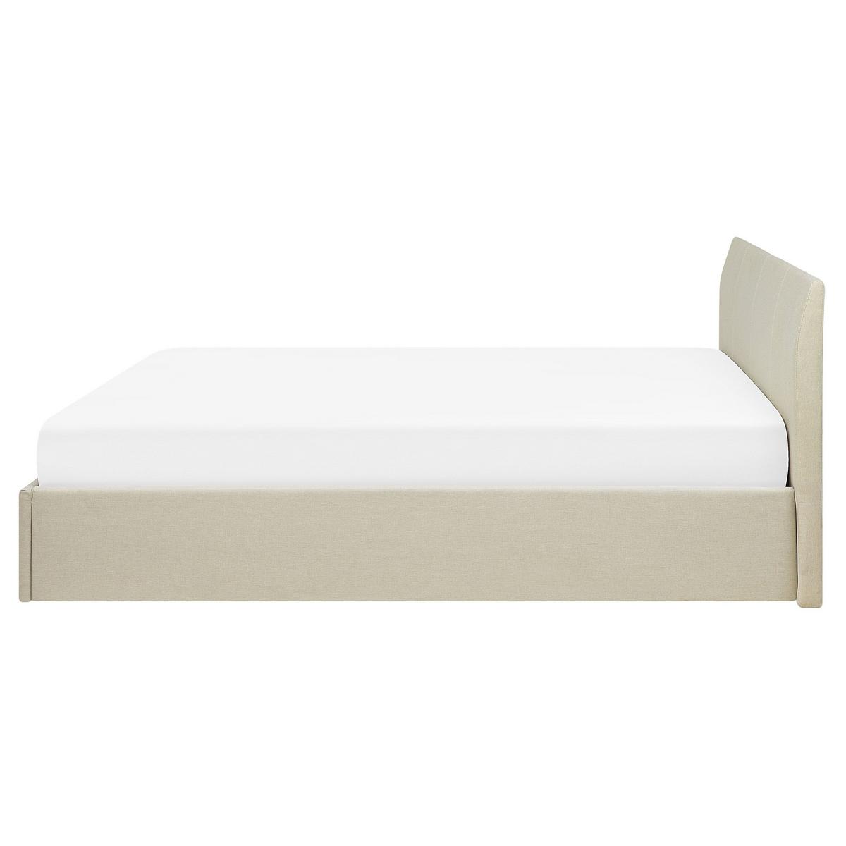 POLSTERBETT 160/200cm Beige Orbey - Beige, Textil (160/200cm) - Beliani