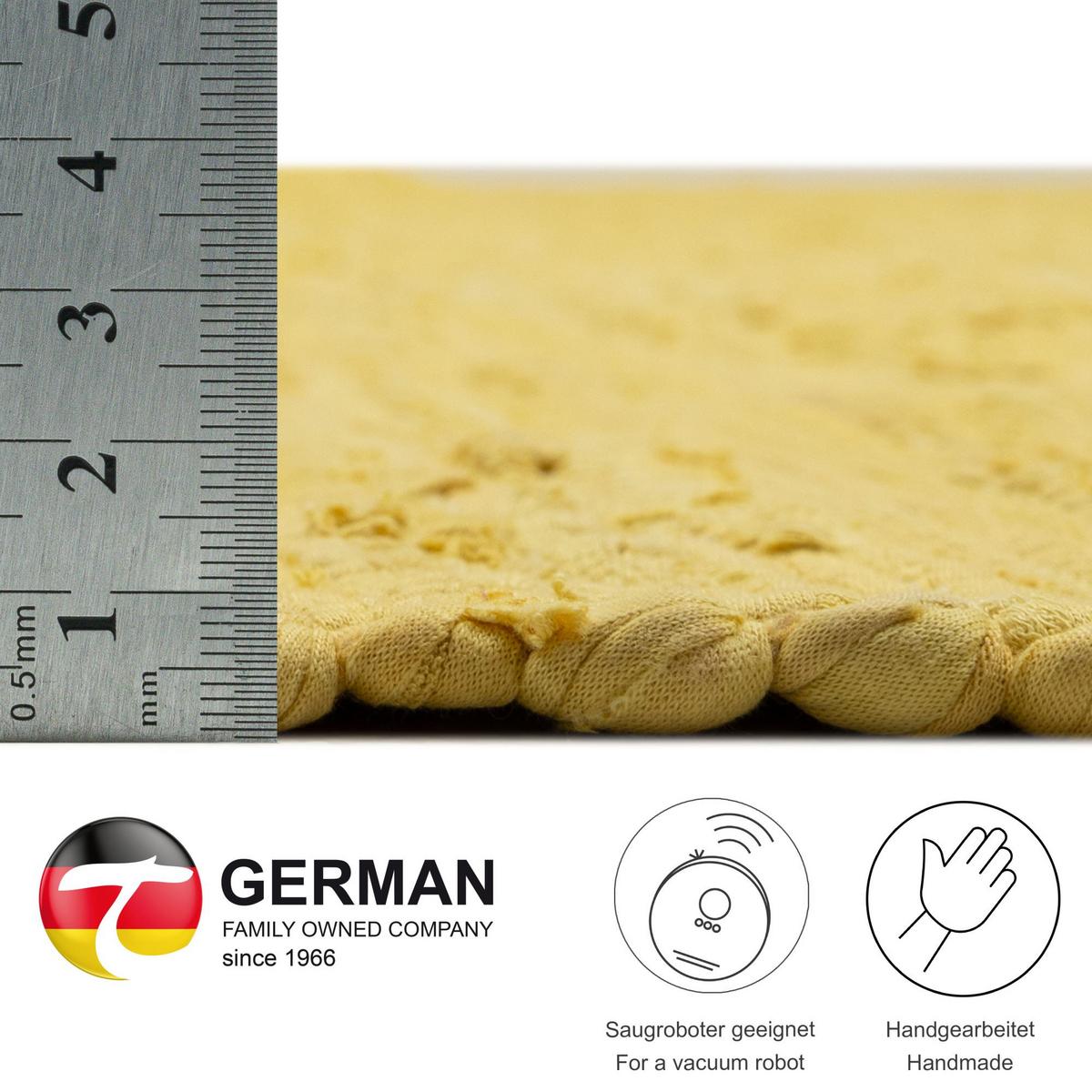 FLECKERLTEPPICH Chindi 160x230 cm - Gelb, Textil (160/230cm) - Rug and Roll