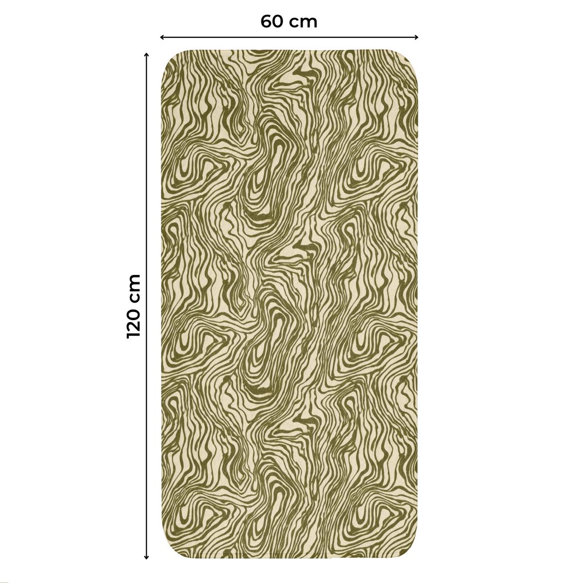 WC-VORLEGER Abstrakt - Marmor - Grün Toilettenvorleger 60x120 cm - Dunkelgrün, Textil (60/1cm) - OnlyWow