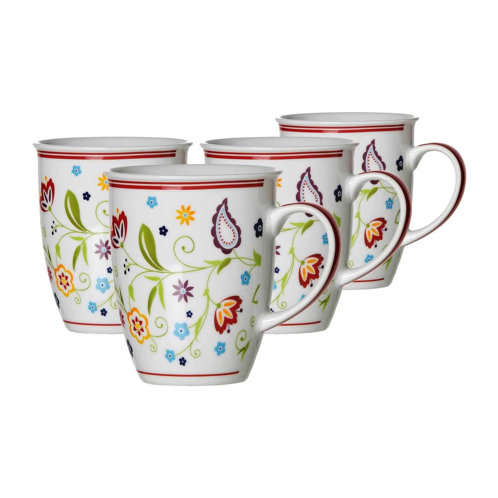 KAFFEEBECHER Shanti bunt 320 ml 4-tlg. - Multicolor, Keramik (0.32L) - Ritzenhoff Breker