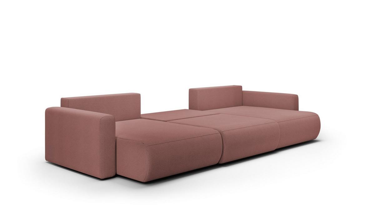 WOHNLANDSCHAFT Chaira Mit Schlaffunktion - Rosa, Holzwerkstoff/Textil (340/85/149cm) - Fun Möbel