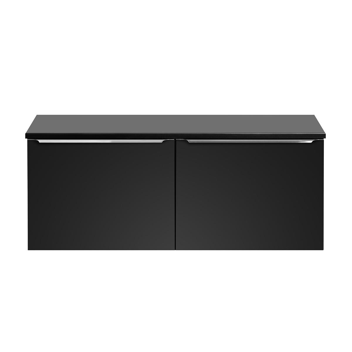 WASCHTISCHUNTERSCHRANK 120cm Éros Schwarz - Schwarz, Holzwerkstoff (120/48/46cm) - Petits-meubles