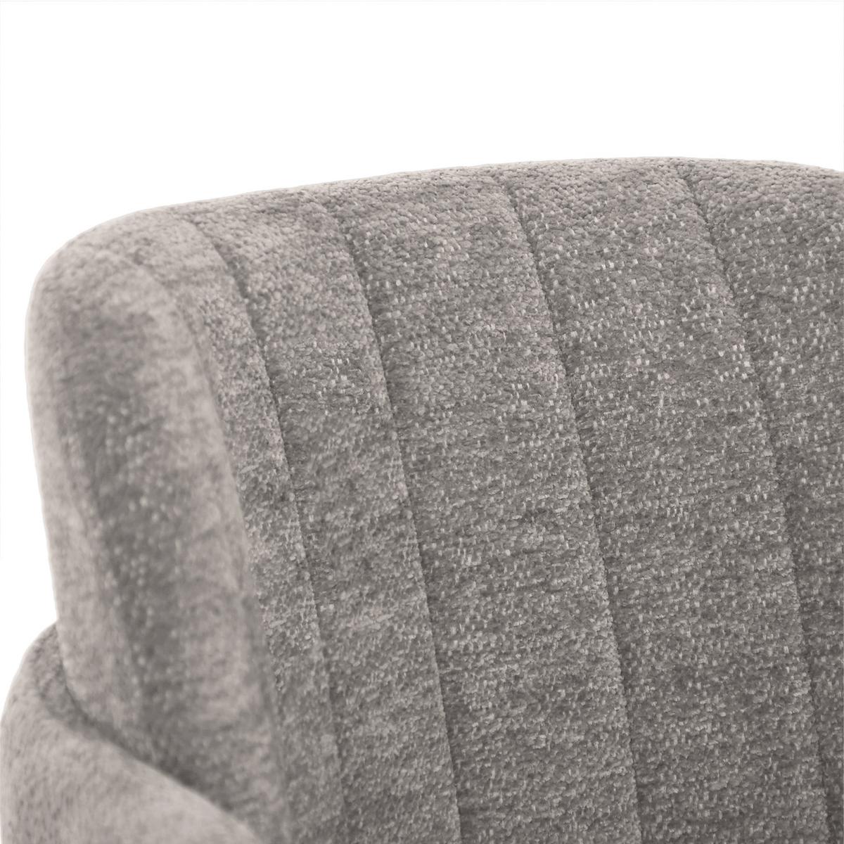 ARMLEHNENSTUHL Velto im Bouclestoff mit Metallbeinen, Cappuccino - Schwarz/Cappuccino, Metall (55/77/51cm) - Beautysofa