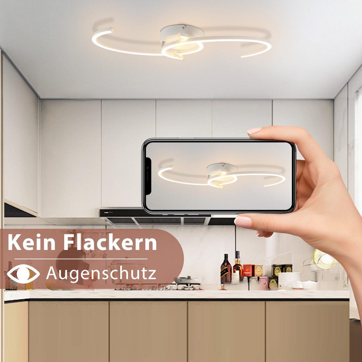 LED-DECKENLEUCHTE Kroeger 23/61.6/7cm - Weiß, Metall (61.6/23/7cm) - Nettlife