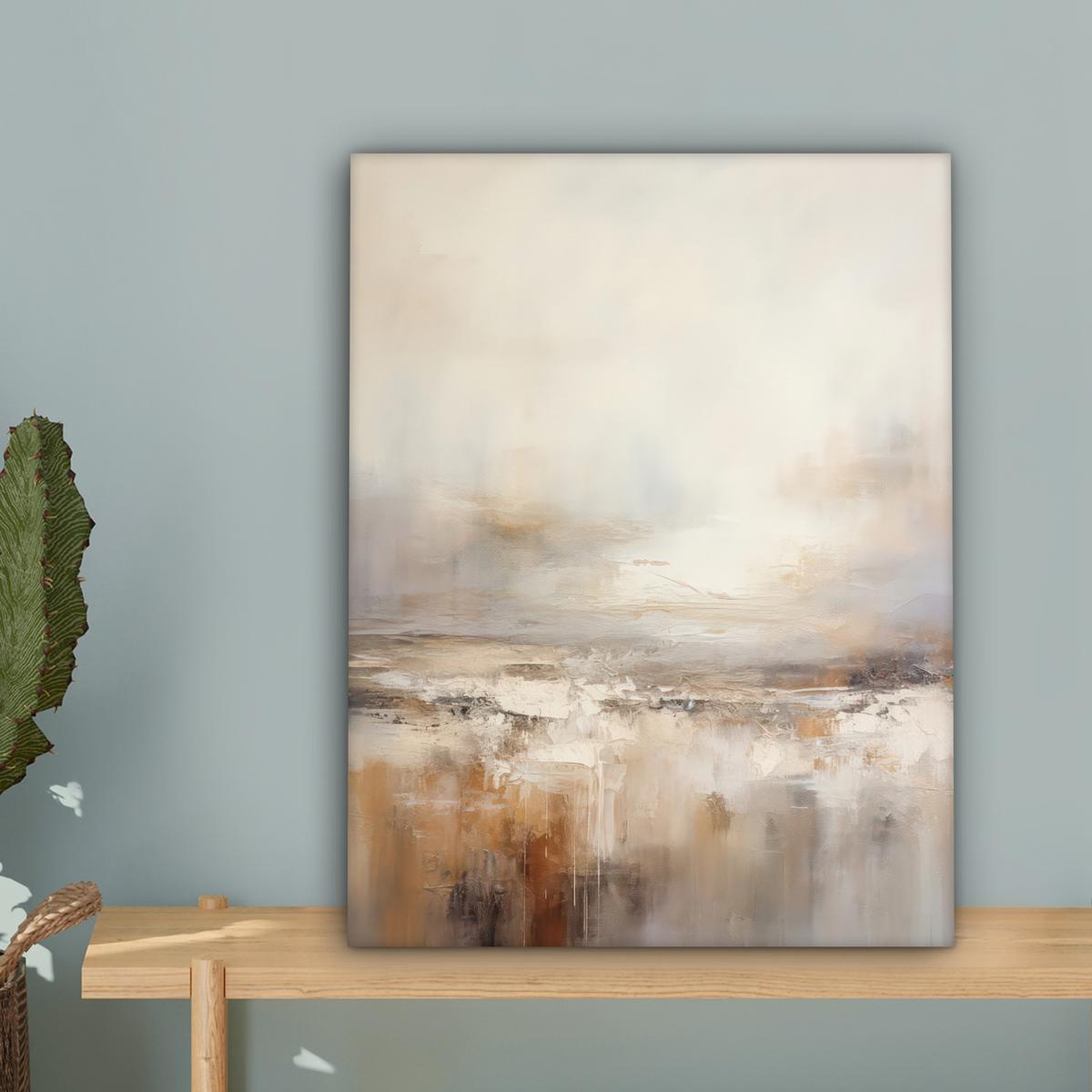 LEINWANDBILD Kunst - Industriell - Grau - Braun - Abstrakt Room Decor 30x40 cm - Sandfarben, Textil (30/40cm) - MuchoWow