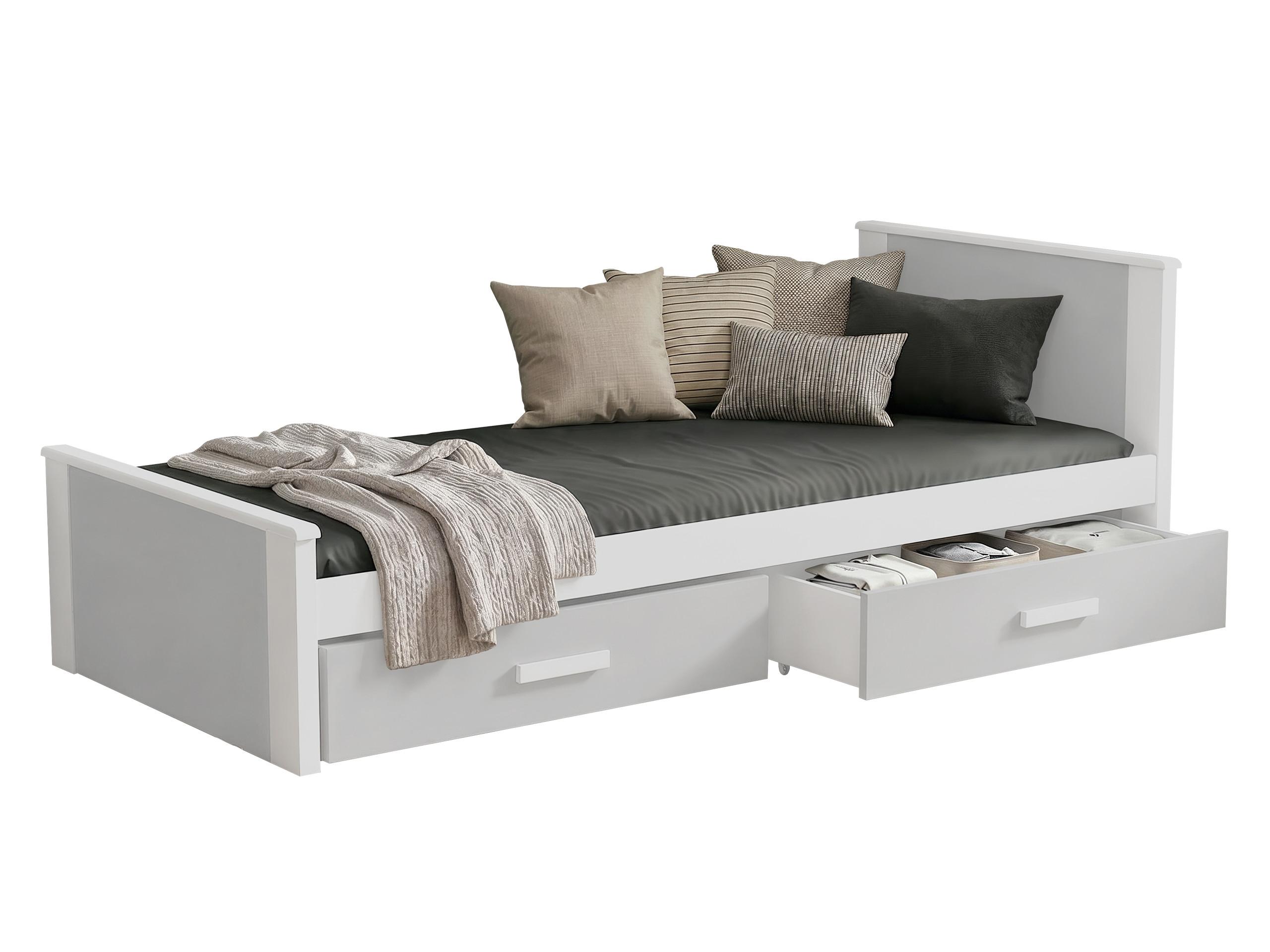 JUGENDBETT Aldo - Weiß/Grau, Holz (90/200cm) - MIRJAN24