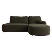 ECKSOFA Loridu O Premium, Seite: Rechts - Dunkelbraun/Schwarz, Holz/Kunststoff (174/274cm) - MIRJAN24