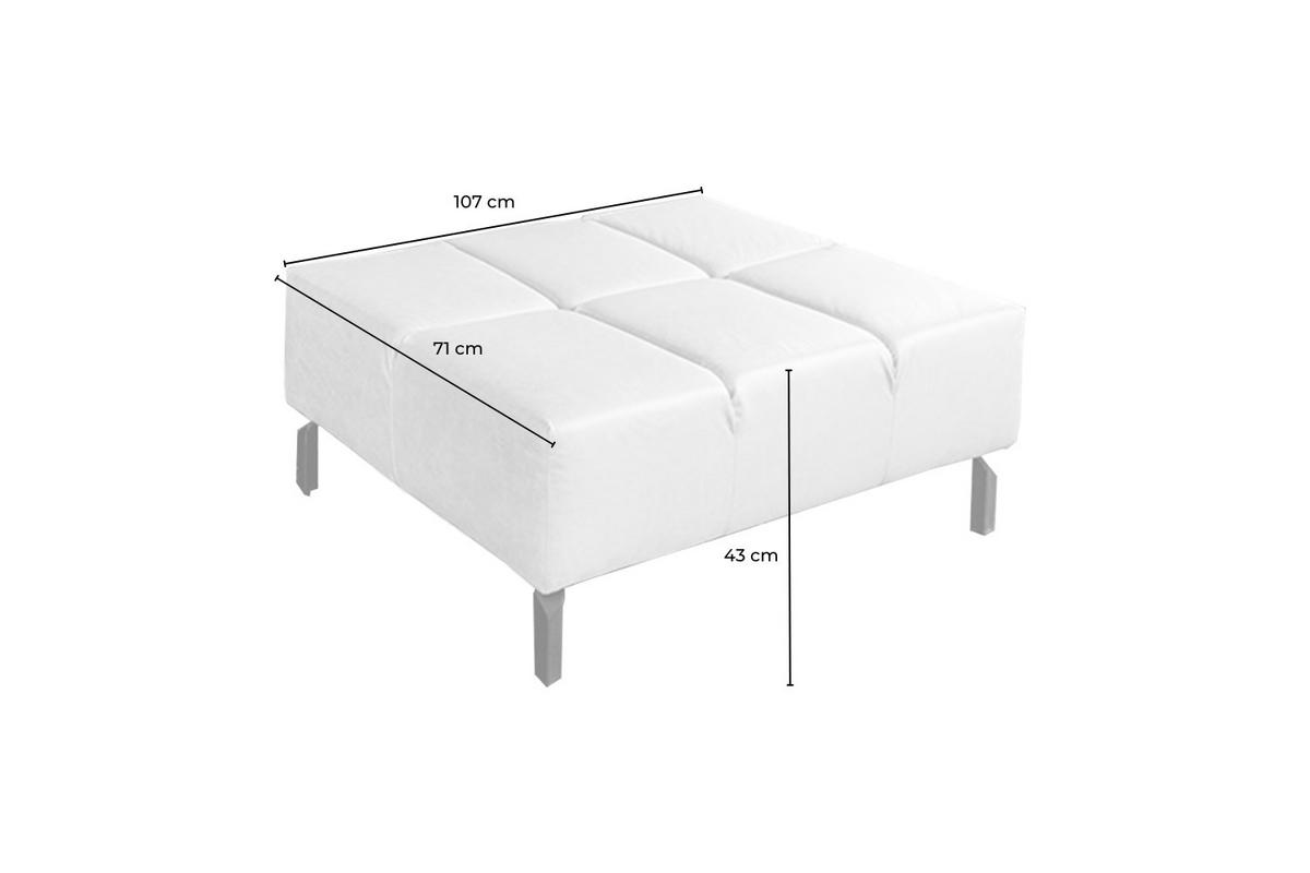 ECKSOFA NELSON Beige Leder - Beige/Schwarz, Leder/Metall (321/216cm) - KAWOLA