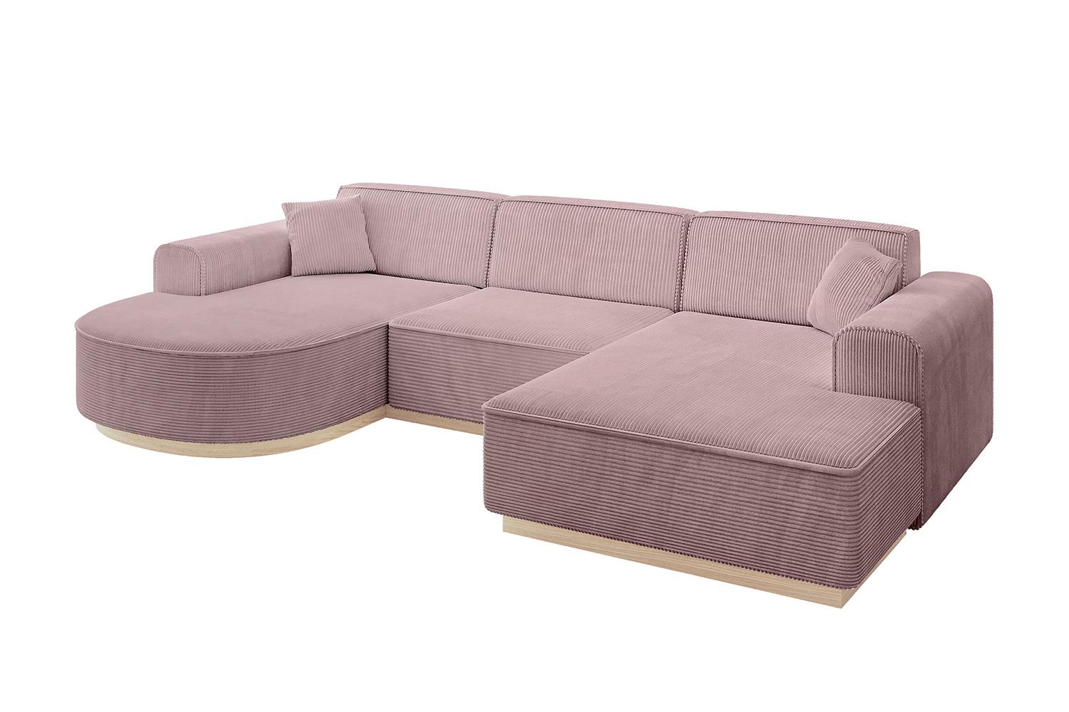 WOHNLANDSCHAFT ARRIO-U1 303x171x83 cm Rosa - Rosa, Holzwerkstoff/Textil (303/83/171cm) - ALTDECOR