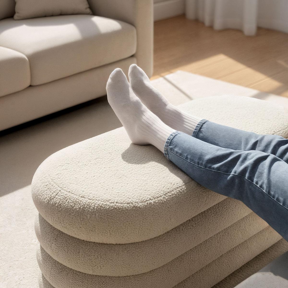 POLSTERBANK mi Stauraum Weiß - Weiß, Textil (100/42/42cm) - RAUMHIRSCH FURNITURE
