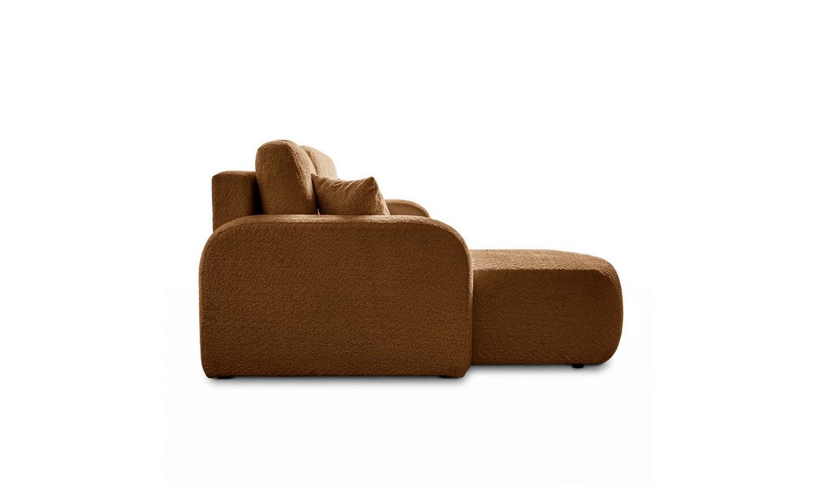 ECKSOFA PALOMA L 235/155/85 cm Coral 35 - Cognac, Textil (235/155cm) - Lookway