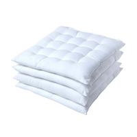 STUHLKISSEN 4er-Set weiß 40/40/6,5 cm - Weiß, Textil (40/40/6.5cm) - Homescapes