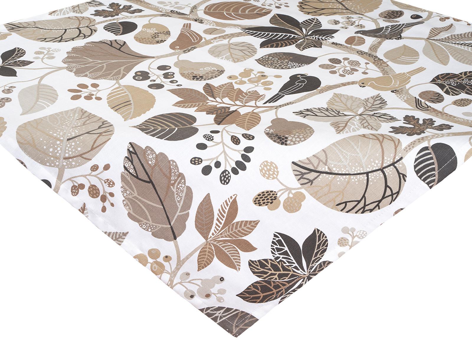 MITTELDECKE Zauberwald elfenbein-taupe Baumwolle 80/80 cm - Taupe/Ecru, Textil (80/80cm) - beties Heimtextil