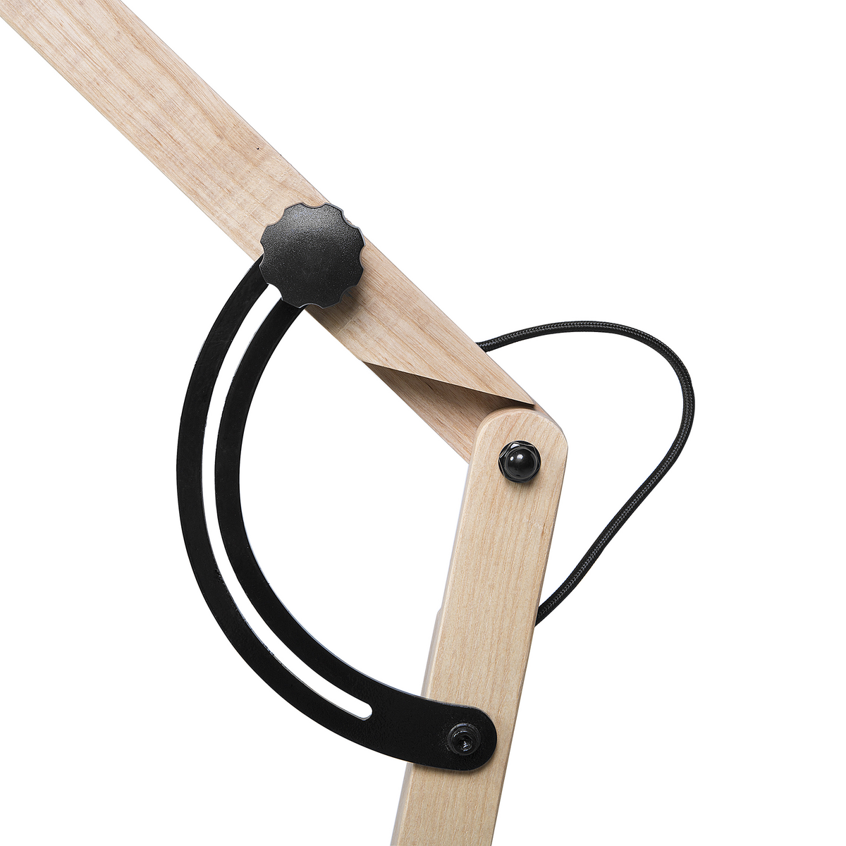 STEHLAMPE Hetton 35/35/175 cm - Schwarz, Holz (35/35/175cm) - Beliani