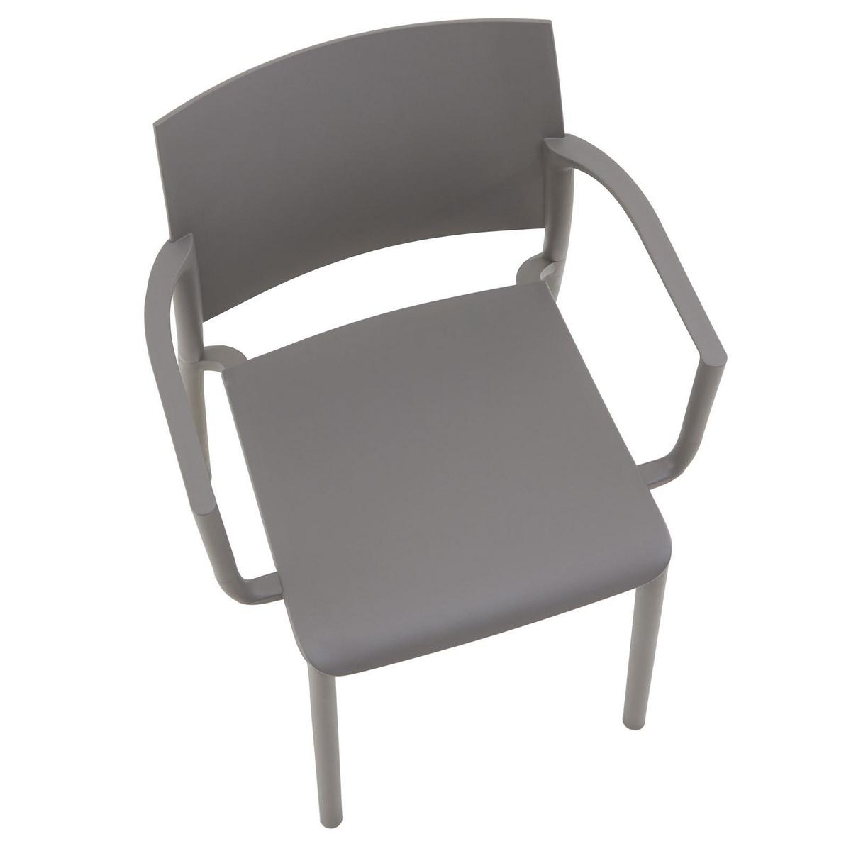 GARTENSTÜHLE TERRA 4er-Set grau - Grau, Textil (58/82/52cm) - IDIMEX