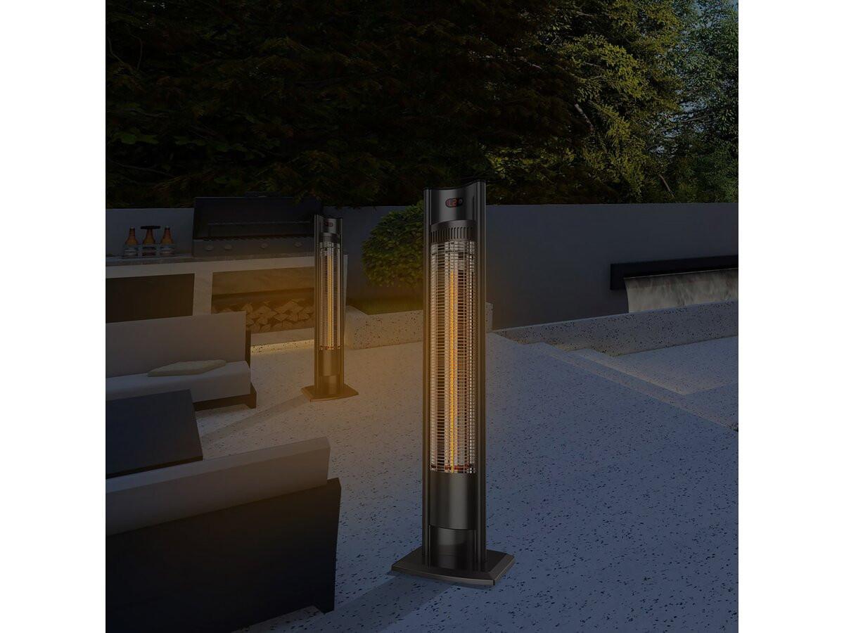 AUSSENHEIZUNG tornado Schwarz - Schwarz, Metall (104/17.2/104cm) - Habitat Garten
