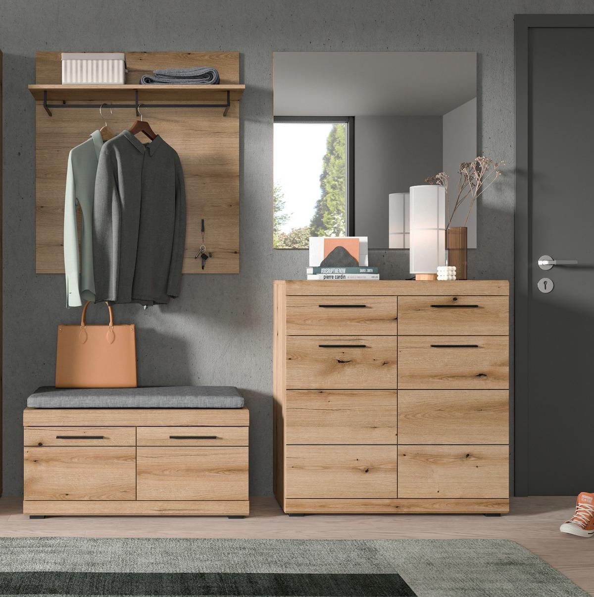 SPIEGEL in Evoke Eiche, Wandspiegel rahmenlos - Eichefarben, Glas/Holzwerkstoff (90/87/2cm) - Inn.Furn