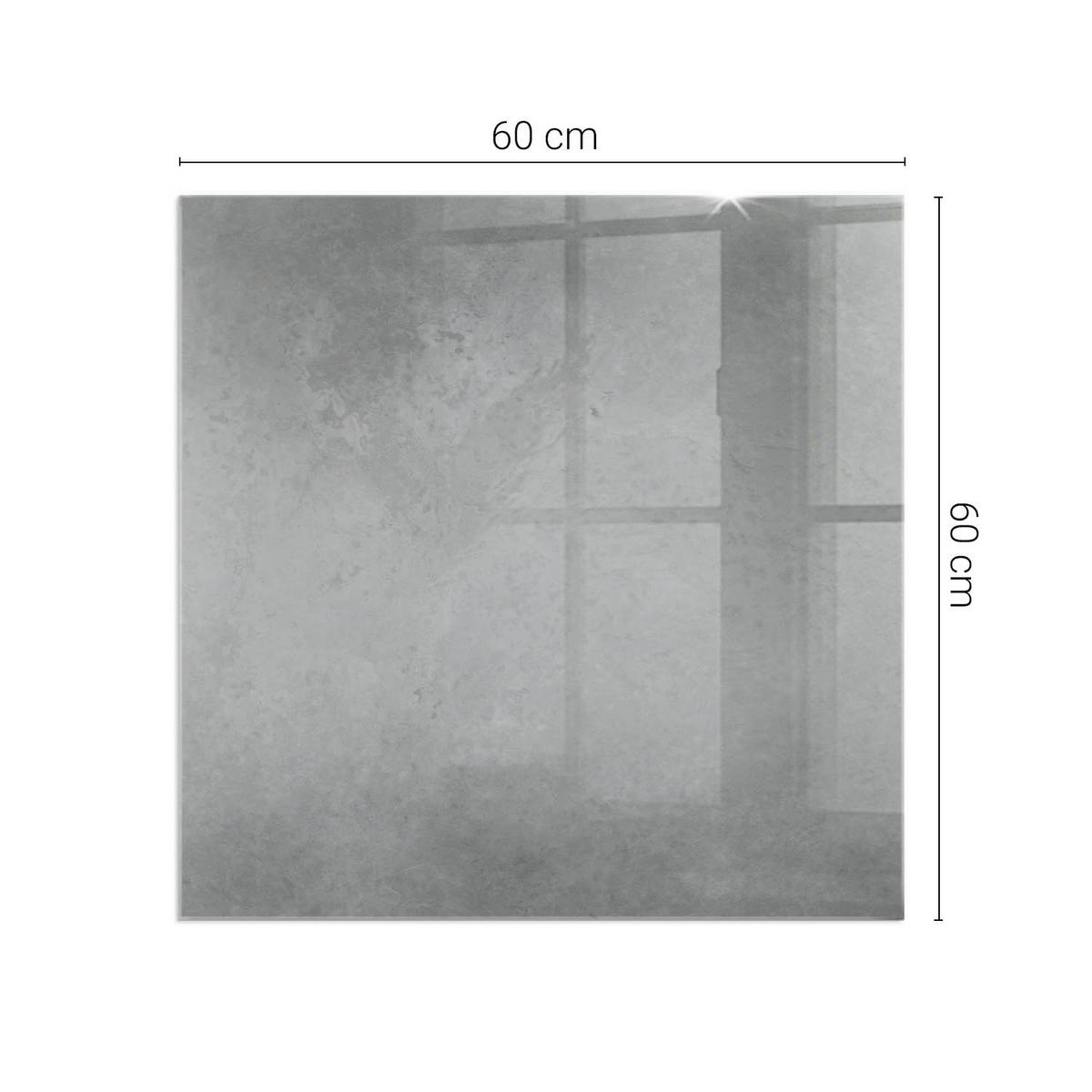 GLASPLATTE für Kamin 60x60 cm - Grau, Glas (60/60/0.4cm) - TULUP