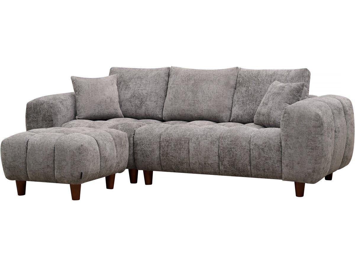 HOCKER matignon Grau - Grau, Textil (70/46/70cm) - Habitat Garten