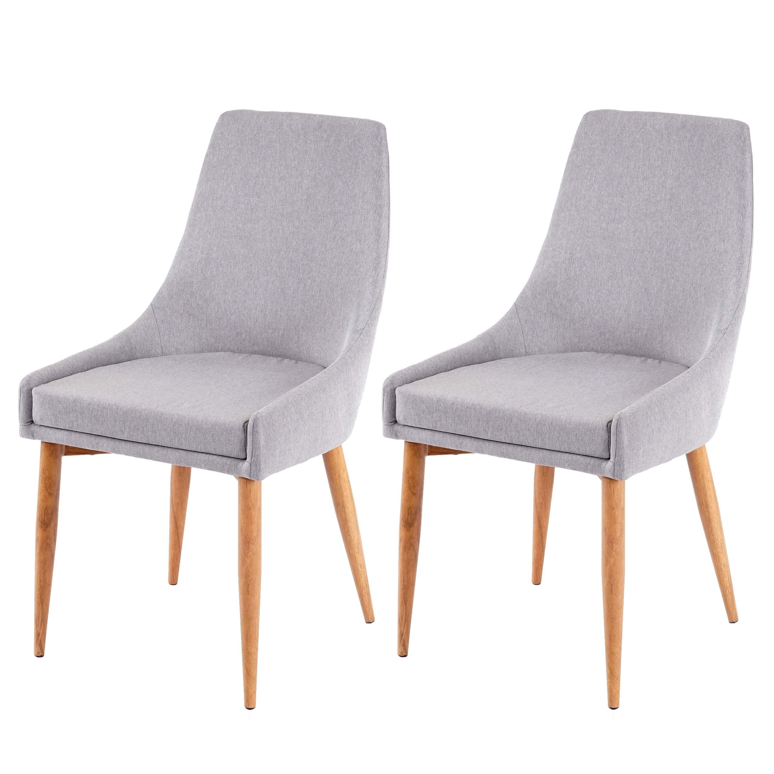 ESSZIMMERSTUHL Hellgrau 2er-Set - Hellgrau/Grau, Textil (50/89/60cm) - MCW
