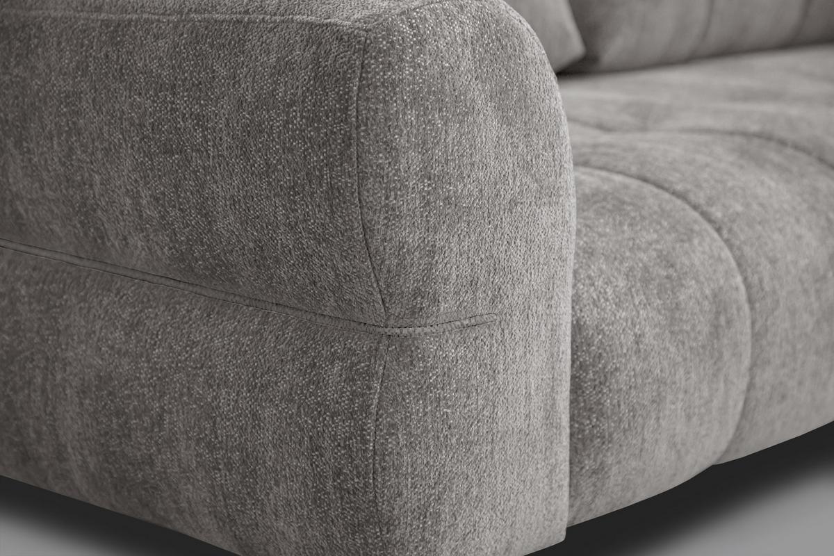 SOFA SALVINI 2,5-Sitzer, platingrau - Grau, Holz/Textil (206/88/99cm) - Wozimo