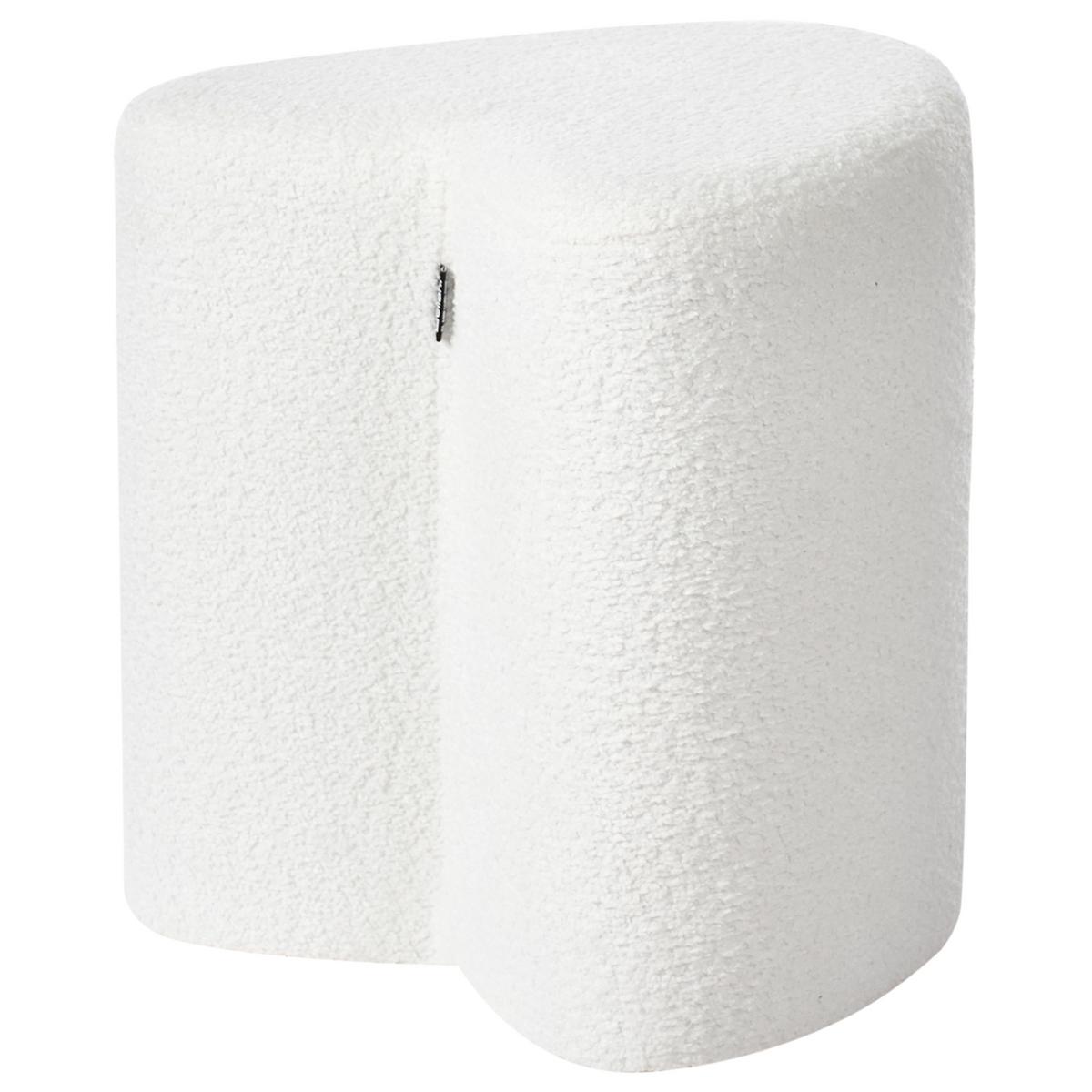 POUF Cremeweiß Scotia - Weiß, Textil (40/44/33cm) - Beliani