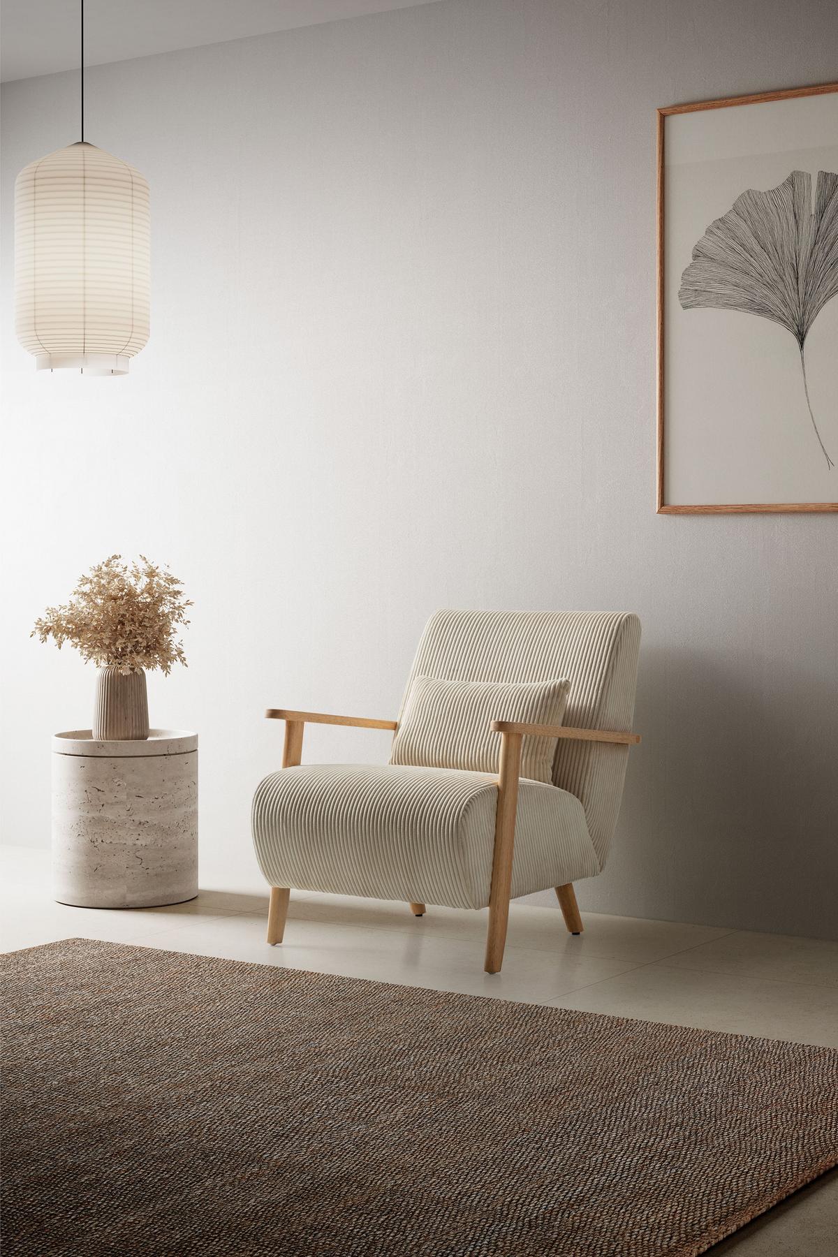 SESSEL Bonnie Beige 70/83/84 cm - Beige, Textil (83/84/70cm) - Calicosy