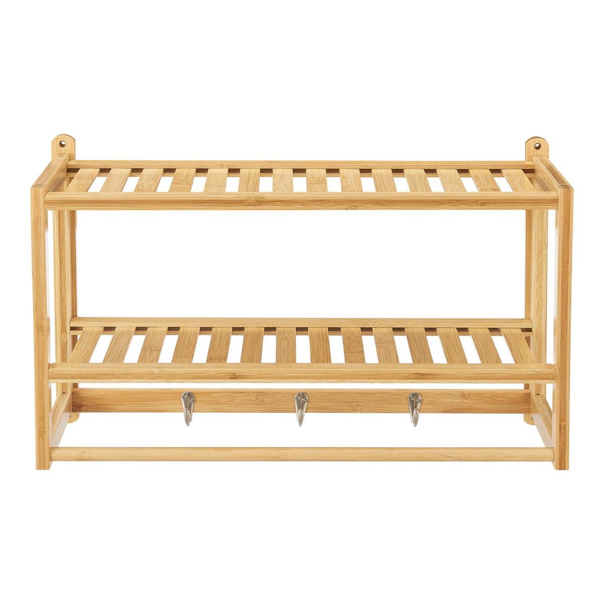 BADEZIMMERREGAL Thyborøn - Naturfarben, Holz (55/30/22.5cm) - [en.casa]