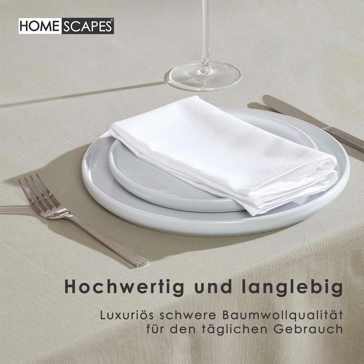TISCHDECKE grau 137/178 cm, 100% Baumwolle - Grau, Textil (137/178cm) - Homescapes