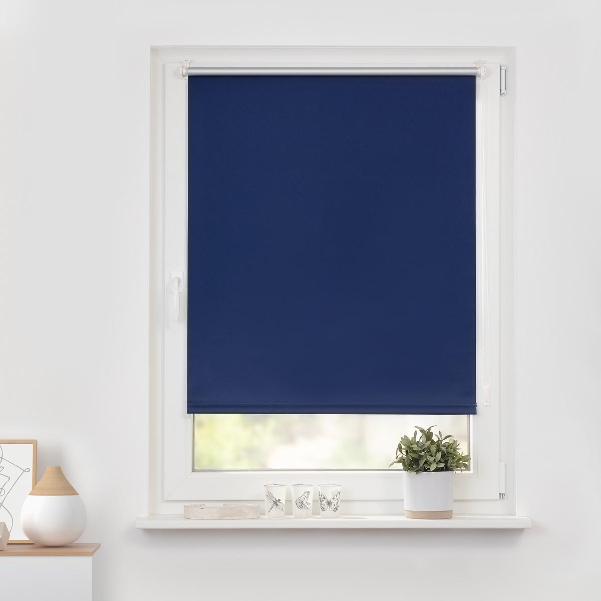 THERMO-ROLLO KLEMMFIX, OHNE BOHREN, VERDUNKELUNG - Blau, Kunststoff (90/150cm) - Lichtblick Original