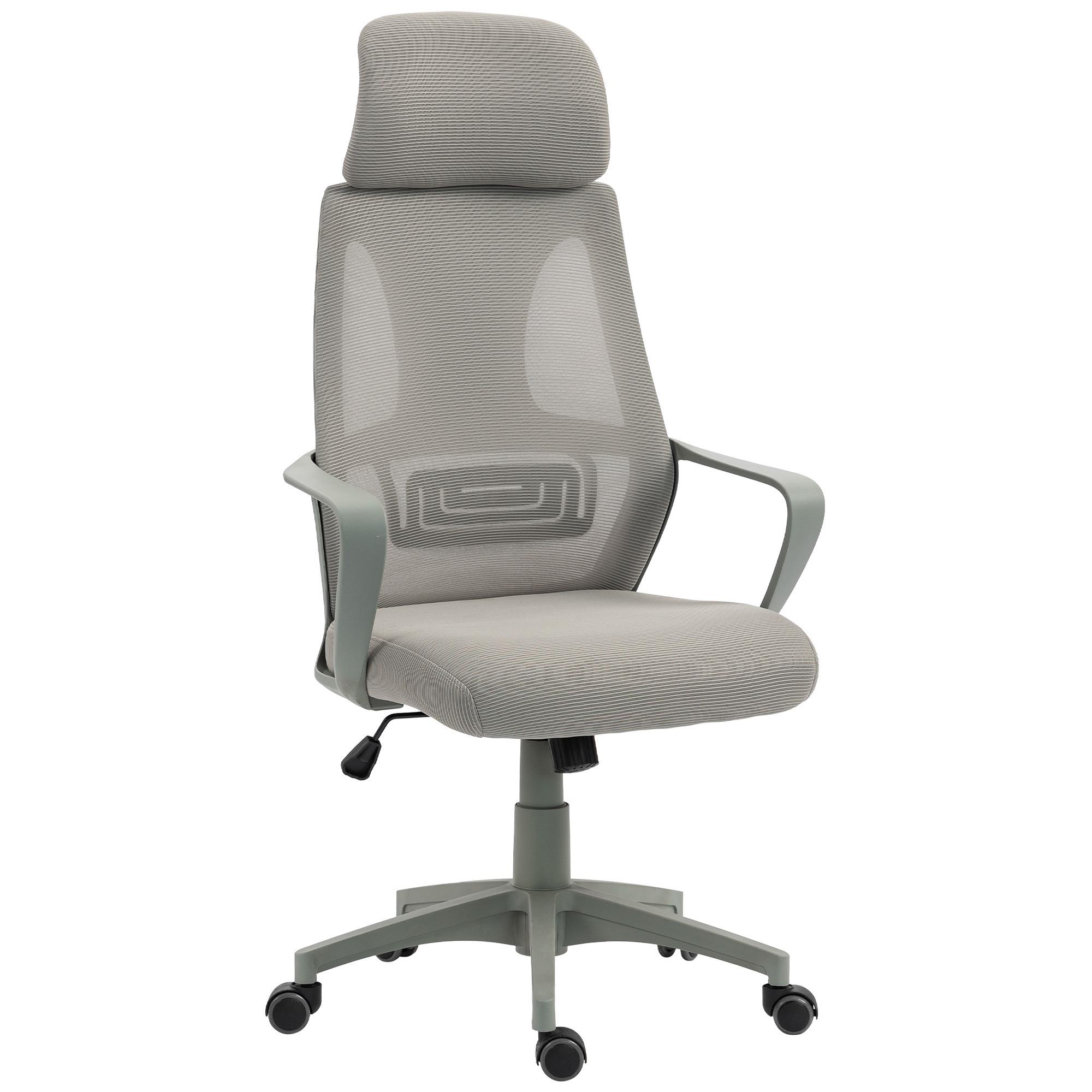 BÜROSTUHL Mesh-Gewebe Grau - Grau, Kunststoff/Textil (55/126/64cm) - Vinsetto