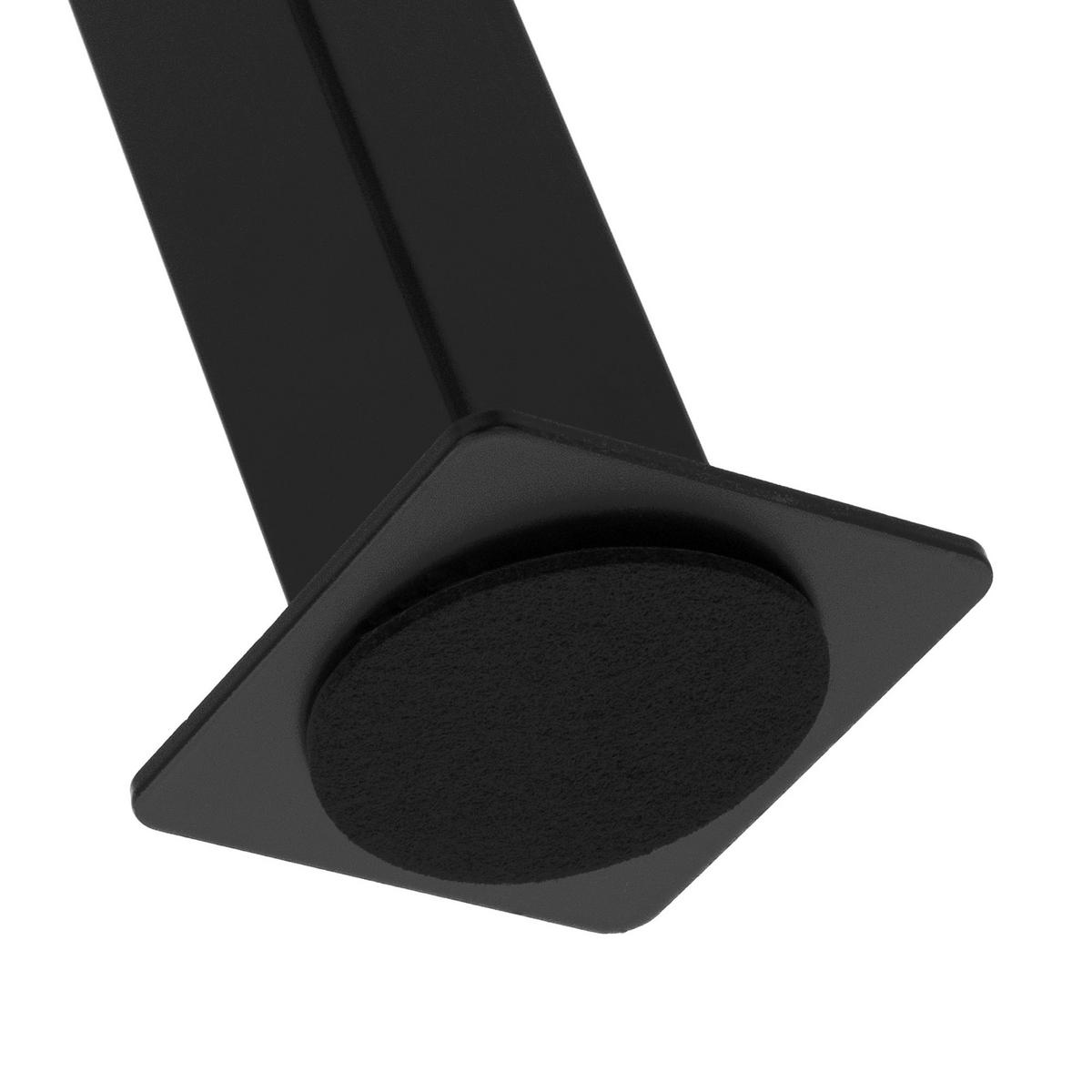 BANKBEINE 2 Stück H-Form 47x77,5 cm Schwarz aus Stahl - Schwarz, Metall (10/77.5/47cm) - ML-DESIGN