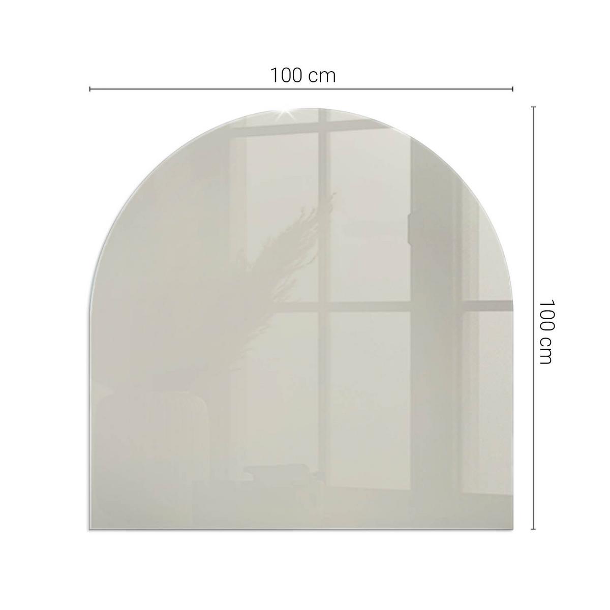 GLASPLATTE für Kamin 100x100 cm - Creme, Glas (100/100/0.4cm) - TULUP