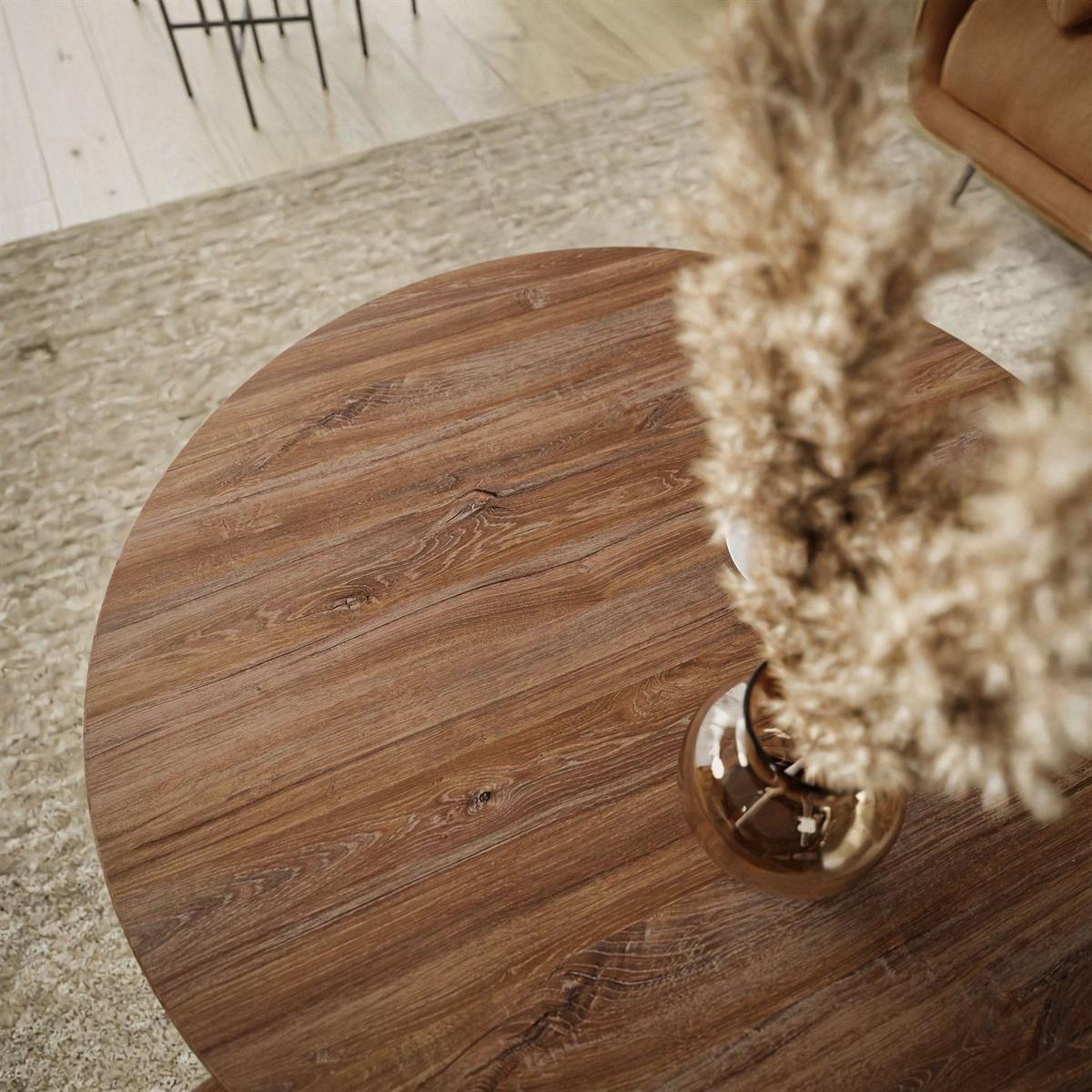 COUCHTISCH 2 in 1 LORI LOFT - Dunkelbraun, Holzwerkstoff (70/70/48cm) - Lookway
