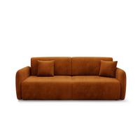 SOFA Dora 3 Sitzplätze Terracotta - Terracotta, Holz (233/92/110cm) - Petits-meubles