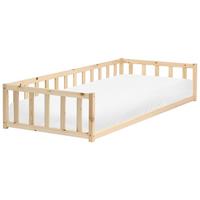 KINDERBETT Kiefernholz 90/200 cm Hellbraun Auribeau - Hellbraun, Holz (90/200cm) - Beliani