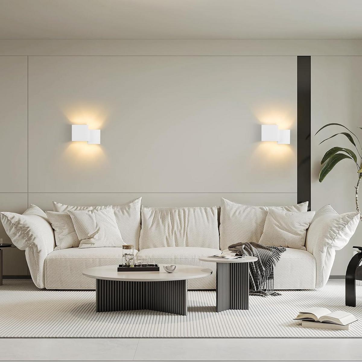 LED - WANDLEUCHTE Wellthun 13.5/11.5/19.7 cm - Weiß, Metall (13.5/11.5/19.7cm) - ZMH