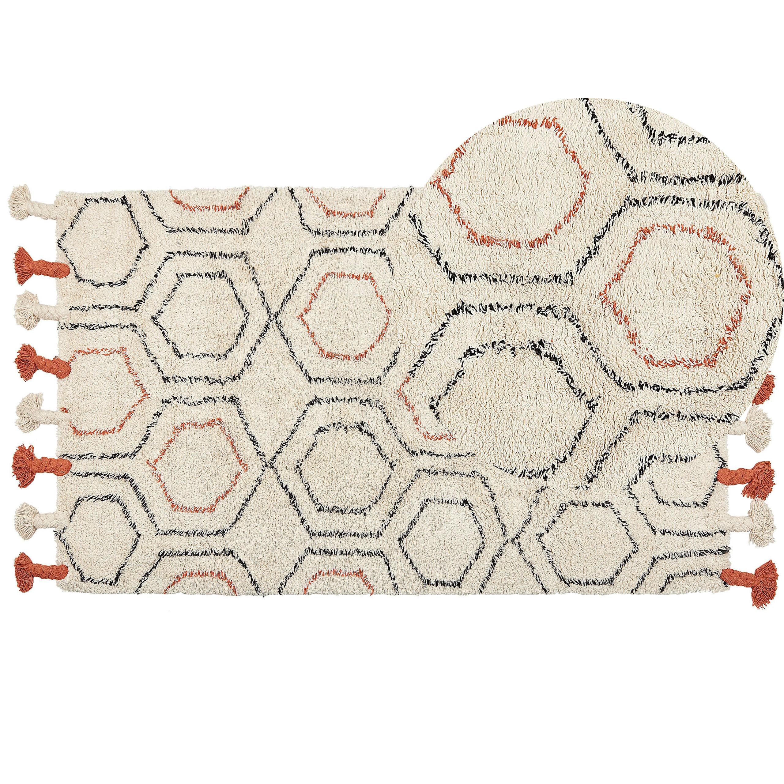 KURZFLOR-TEPPICH Hajipur 150/80 cm - Beige, Textil (80/150cm) - Beliani