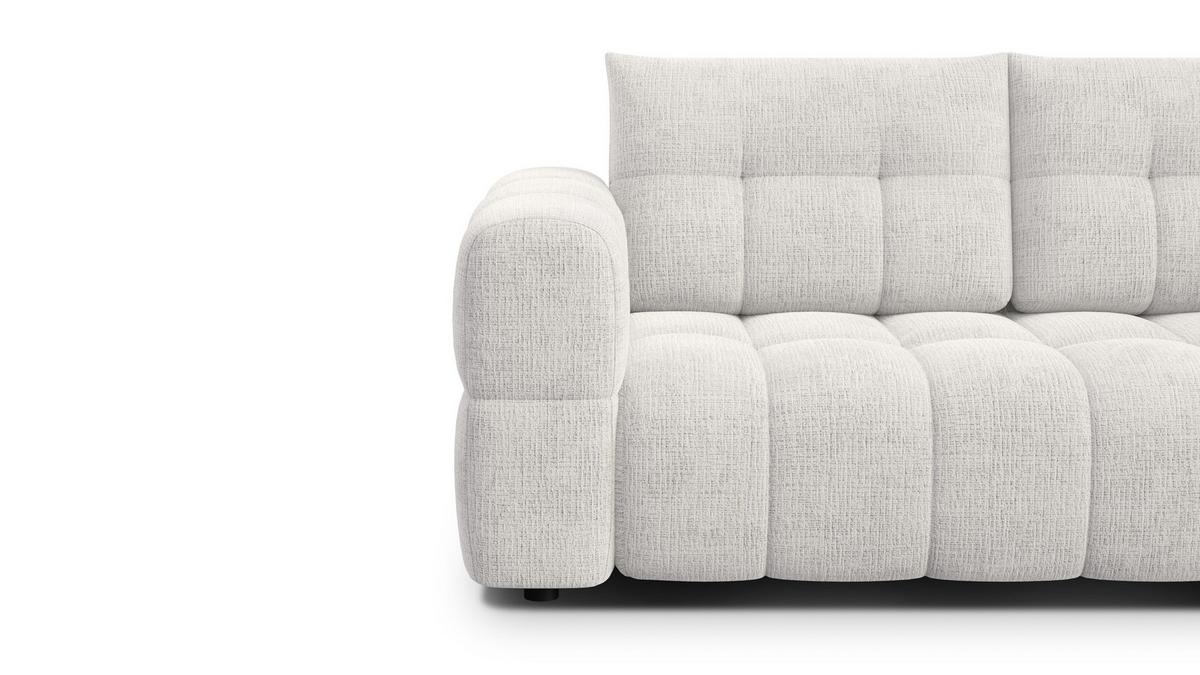 SOFA CLOUDI 2,5-Sitzer, creme - Creme/Schwarz, Holz/Textil (211/89/104cm) - Wozimo
